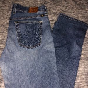 Lucky embroidered jeans